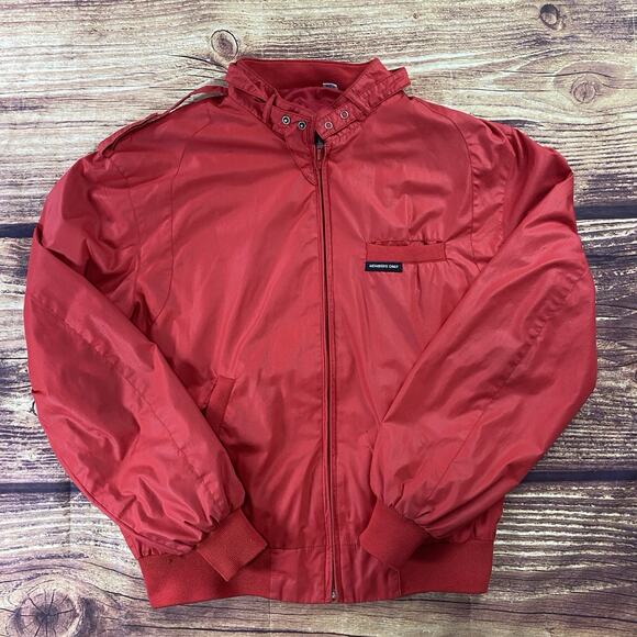 Vintage Members Only Jacket Mens XL Cherry Red 80s Cafe Racer Iconic 90s Sz M - Picture 1 of 11